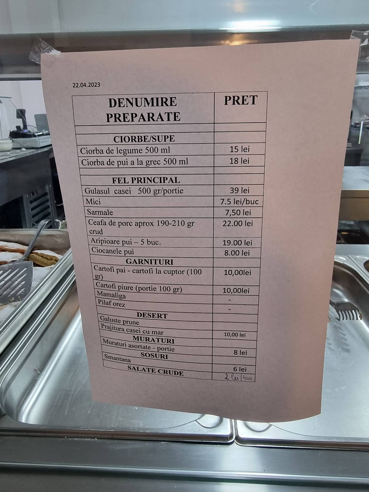 Restaurant Exigul меню