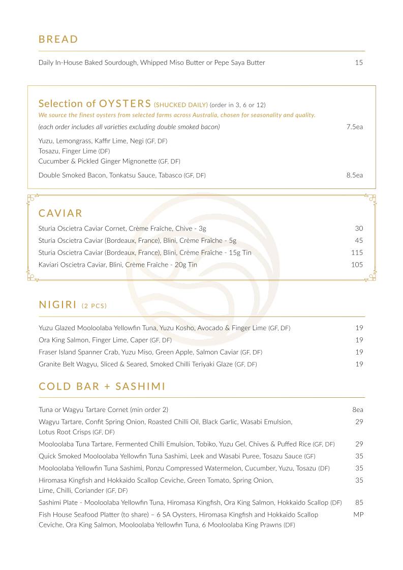 Fish House Steak & Grill меню