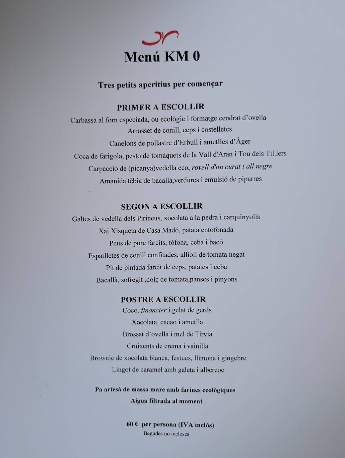 Restaurant Fogony меню