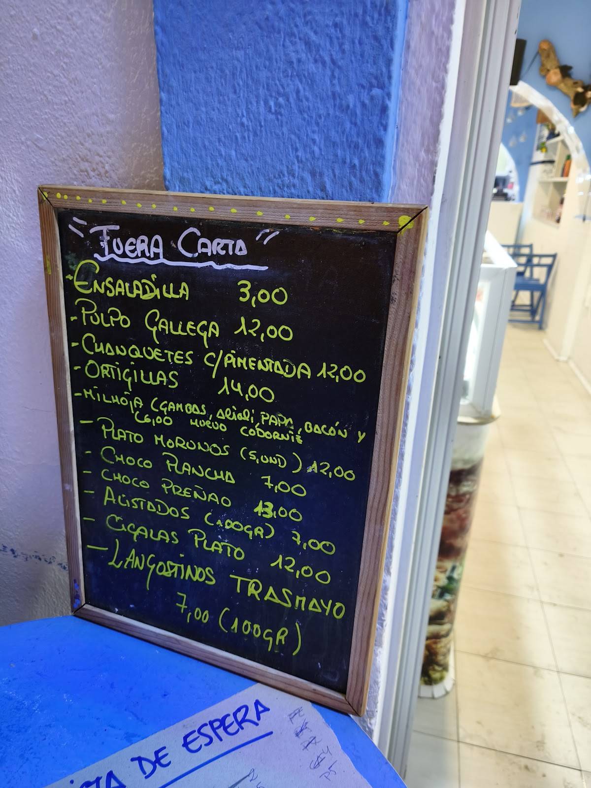 Freiduría Rocío Bar Pescadería меню