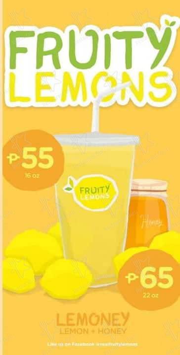 Fruity Lemons меню