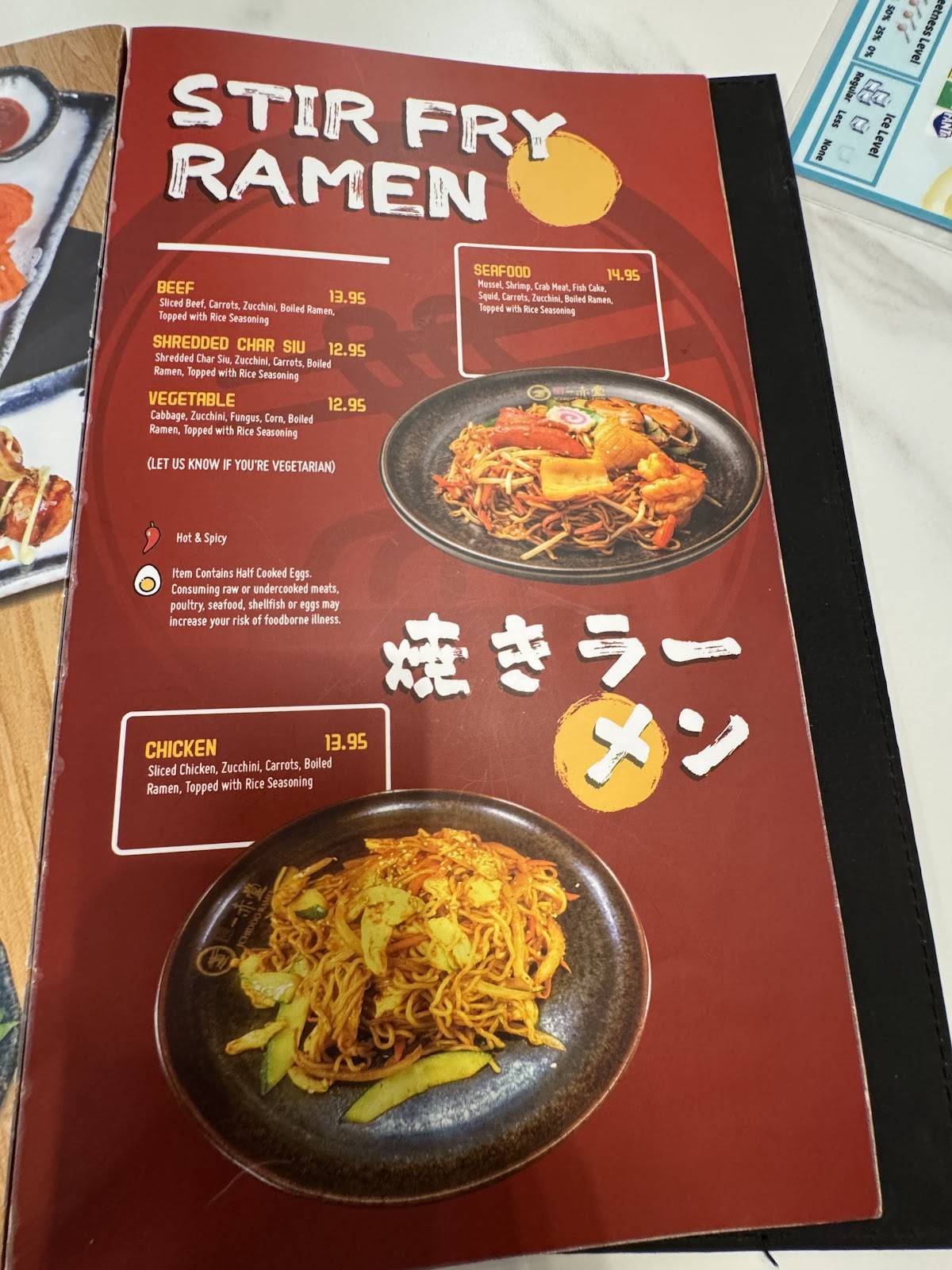 ICHIDDO RAMEN меню