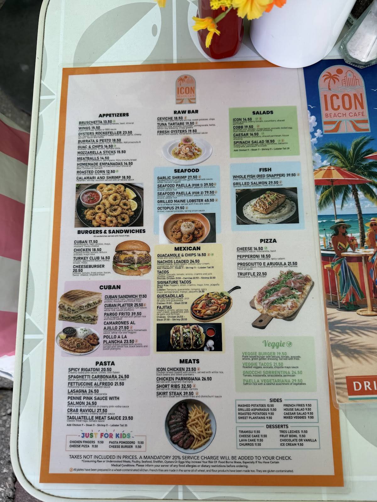Icon Beach Cafe меню