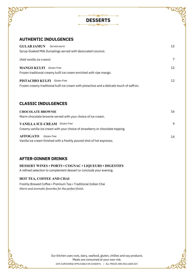 Imperial Indian Restaurant (Rockingham Beach Foreshore) меню