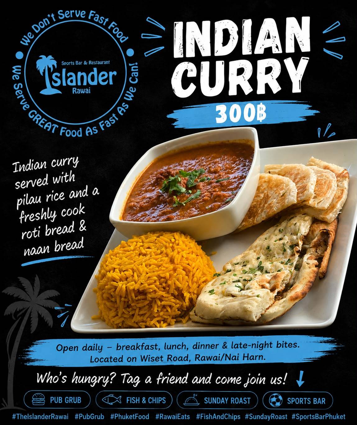 Islander Sports Bar and Restaurant Rawai Phuket меню