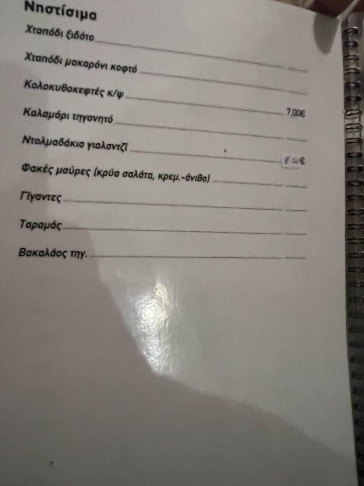 Karavitis меню