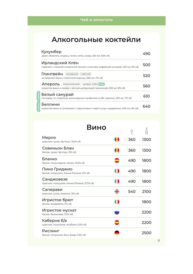 Клён меню