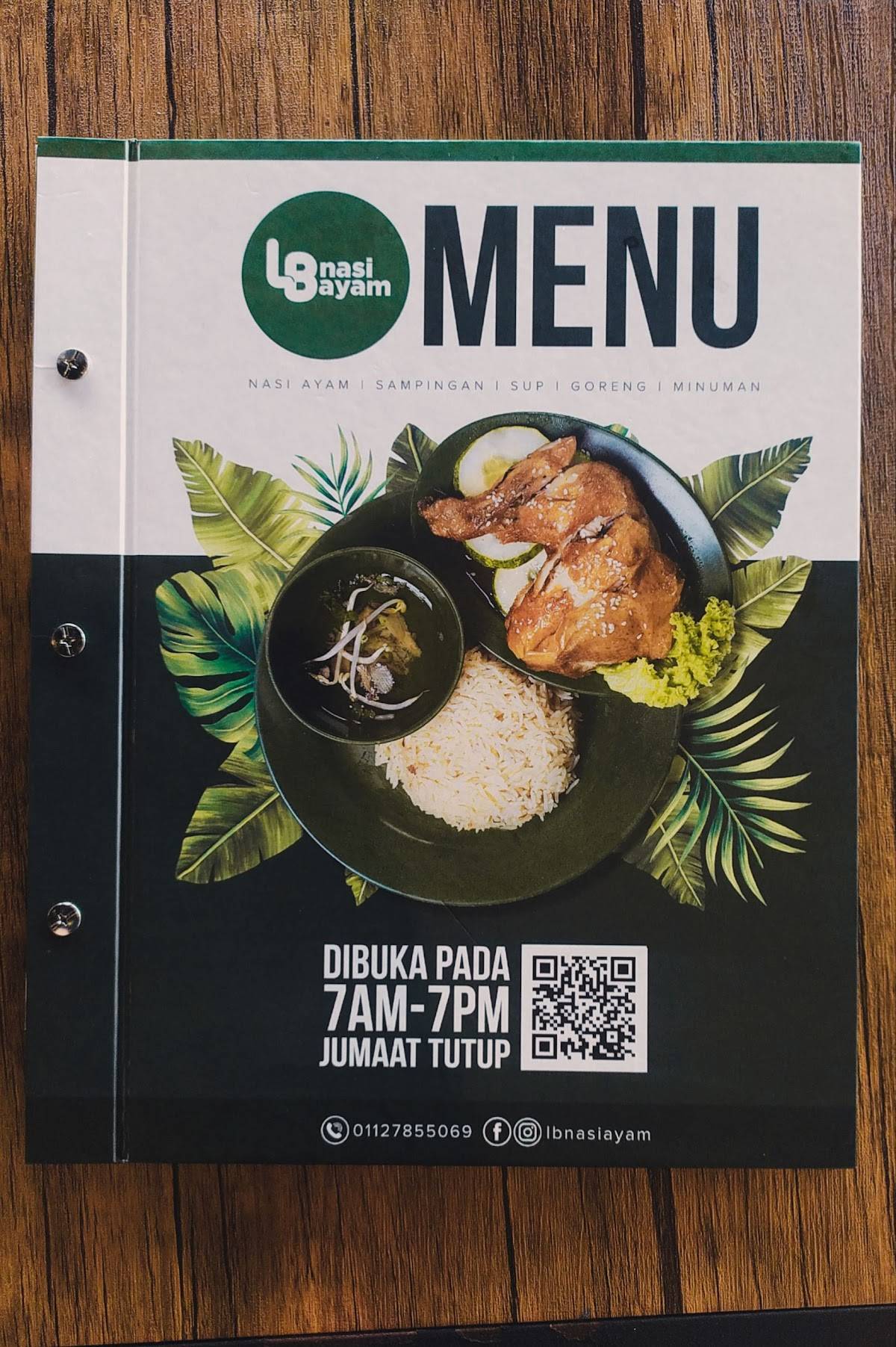 LB NASI AYAM (TAMAN UNIVERSITY PRT RAJA) меню