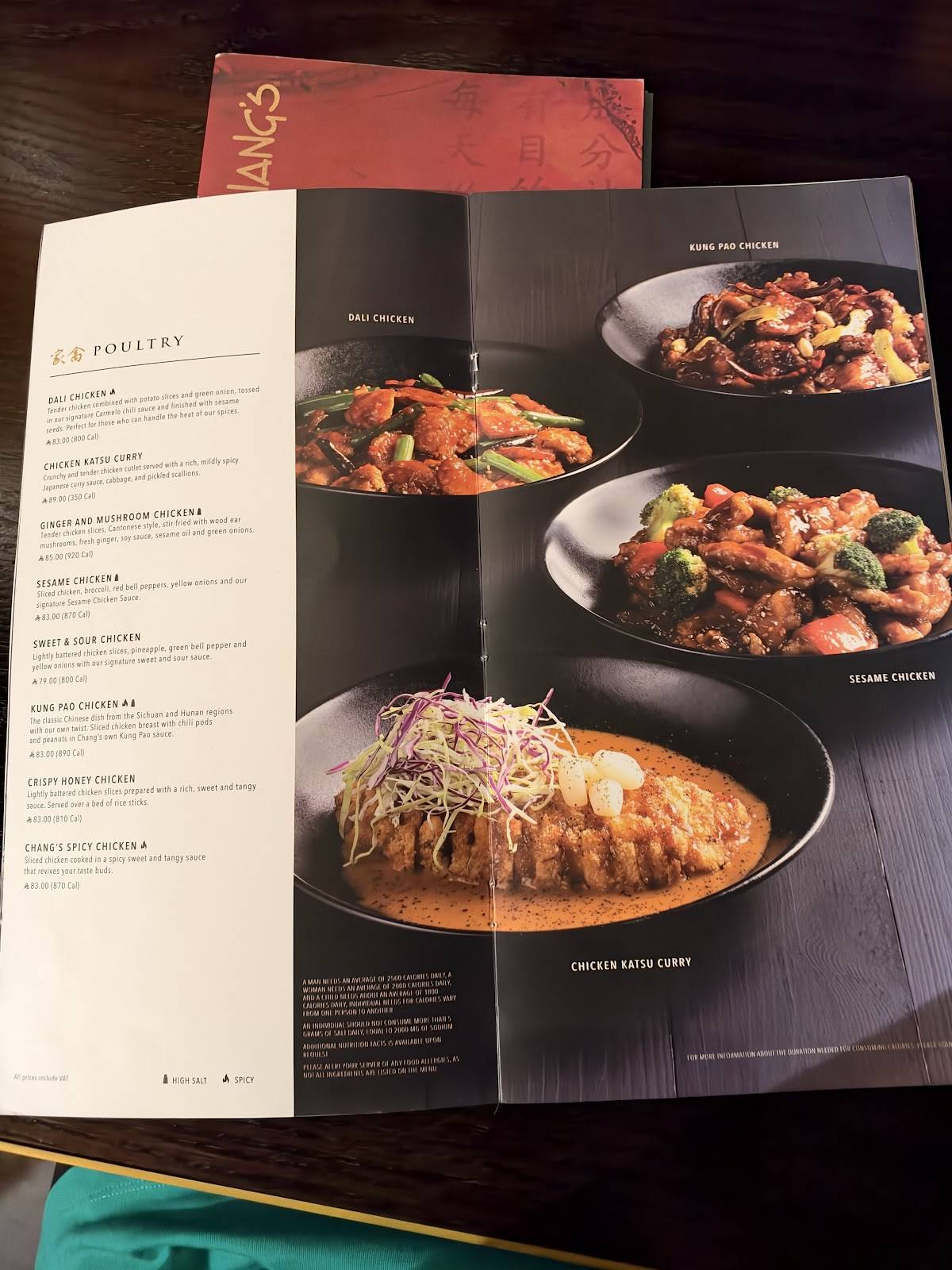 P.F. Chang's меню