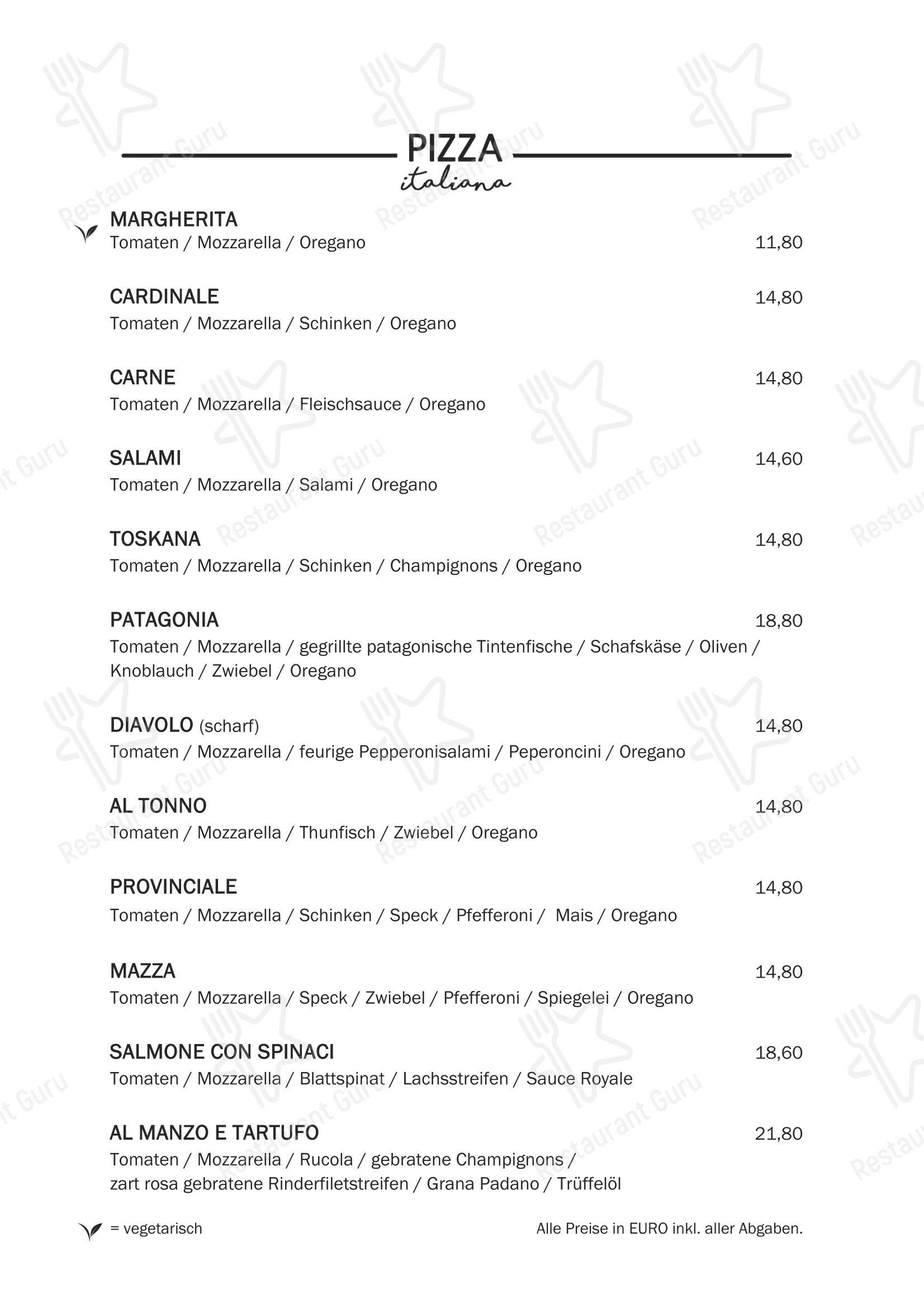 Restaurant Pasta в Мёдлинге - Меню напитков