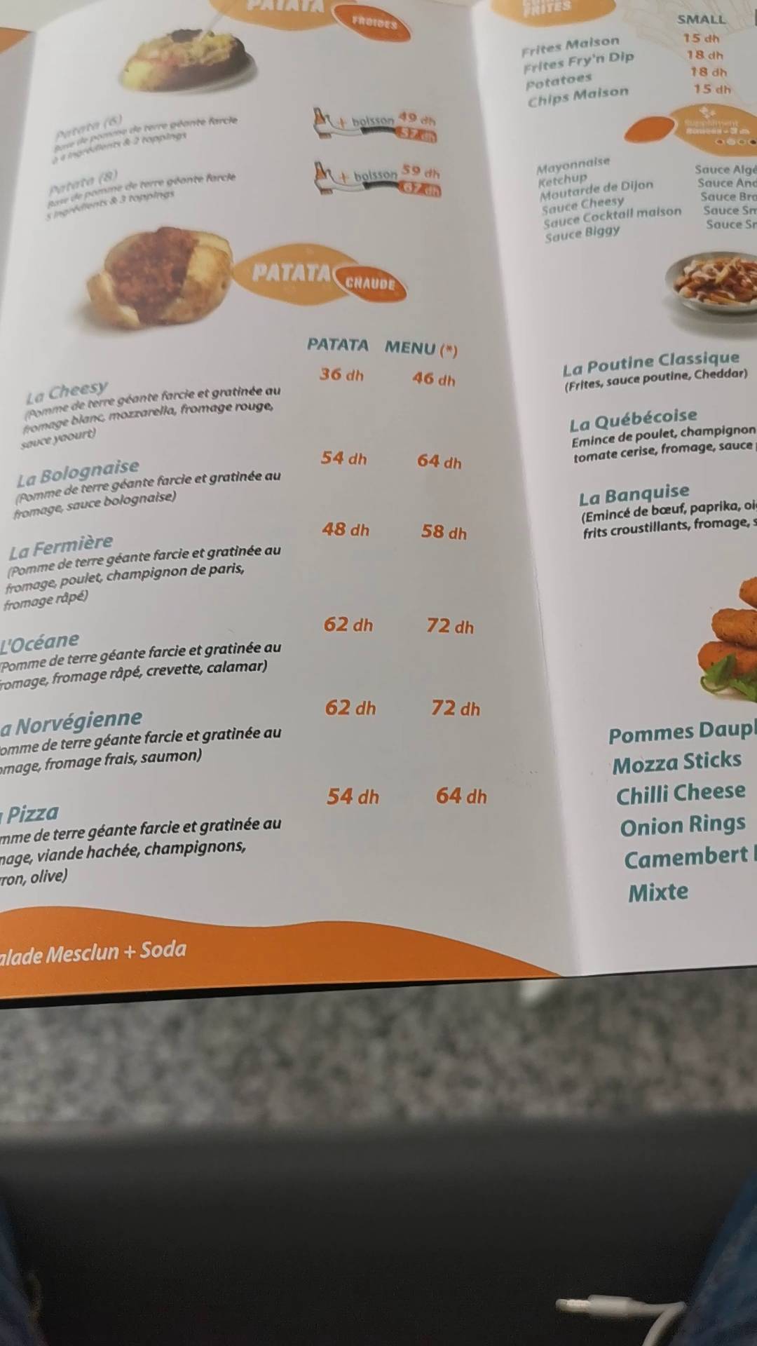 Patati Patata меню