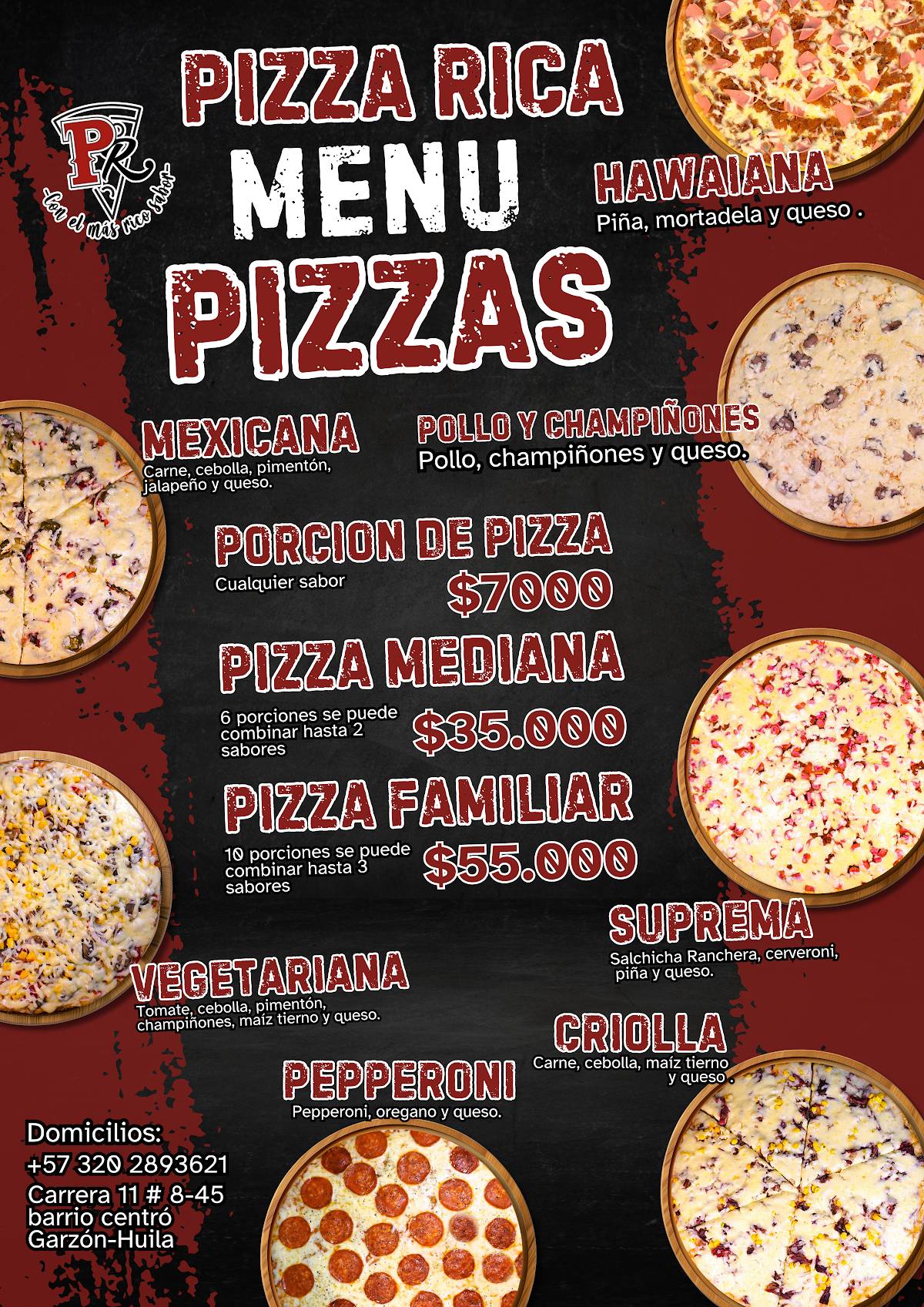 Pizza Rica Garzón меню