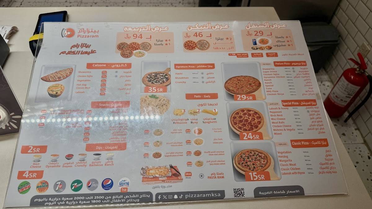 Pizzaram меню