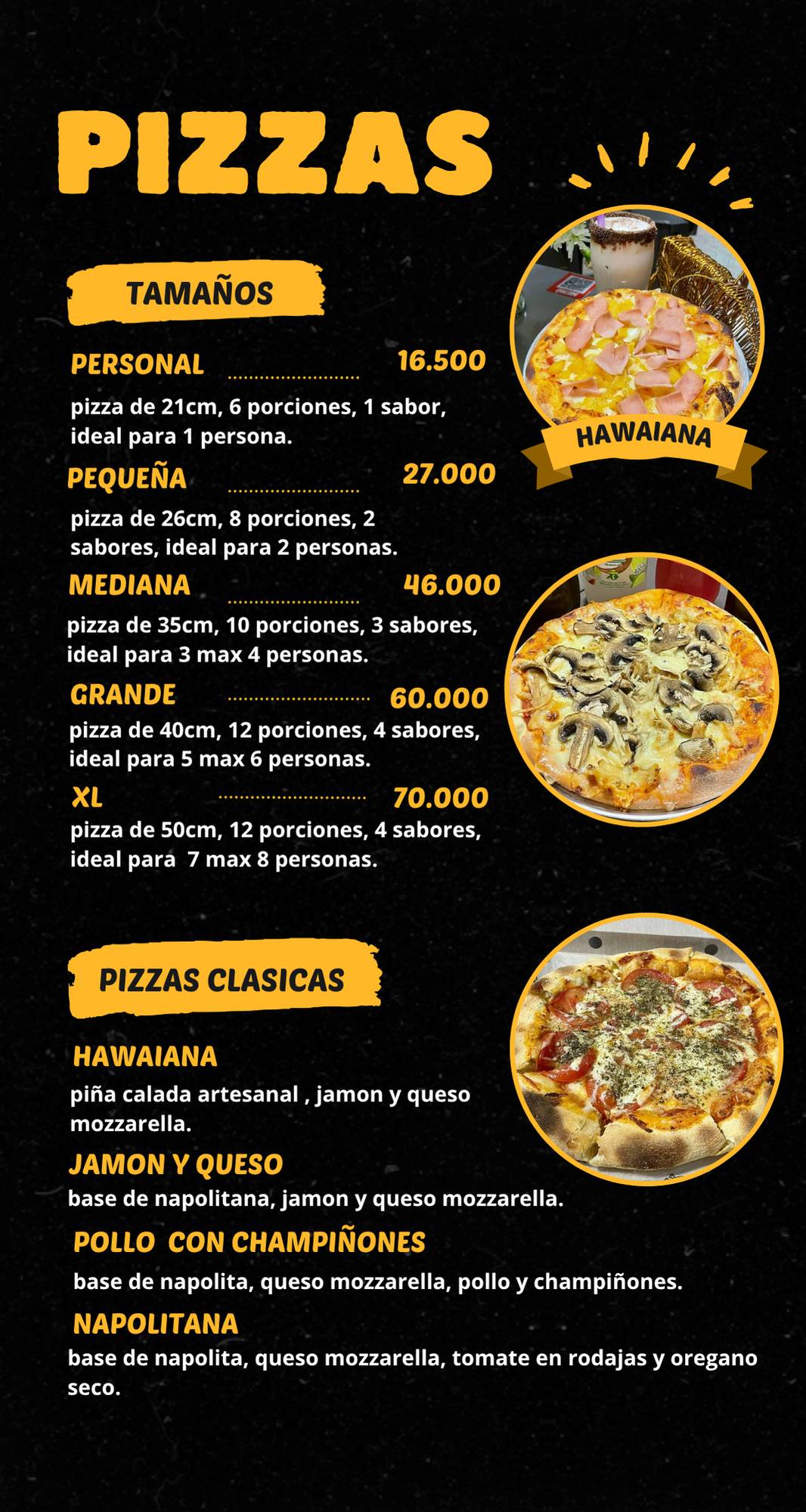 Pizzería ruta 22 меню