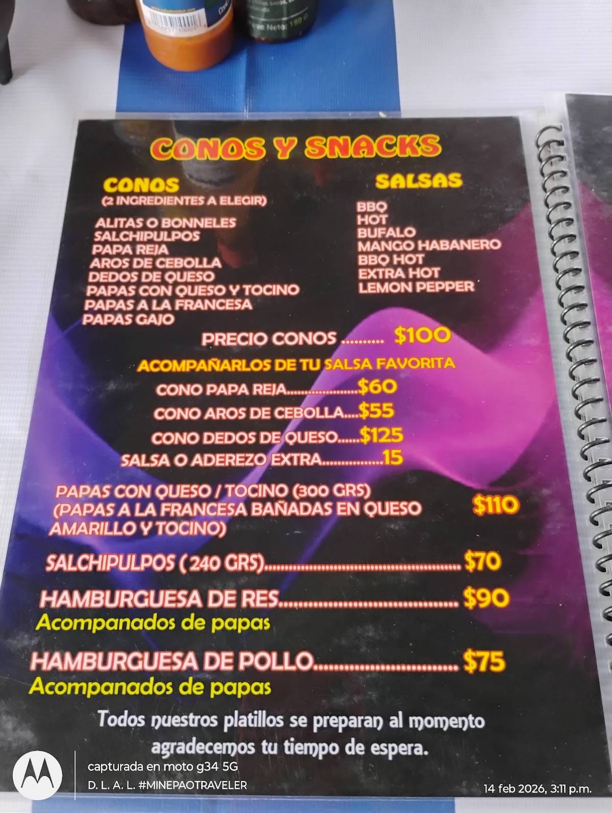 Pollos González меню