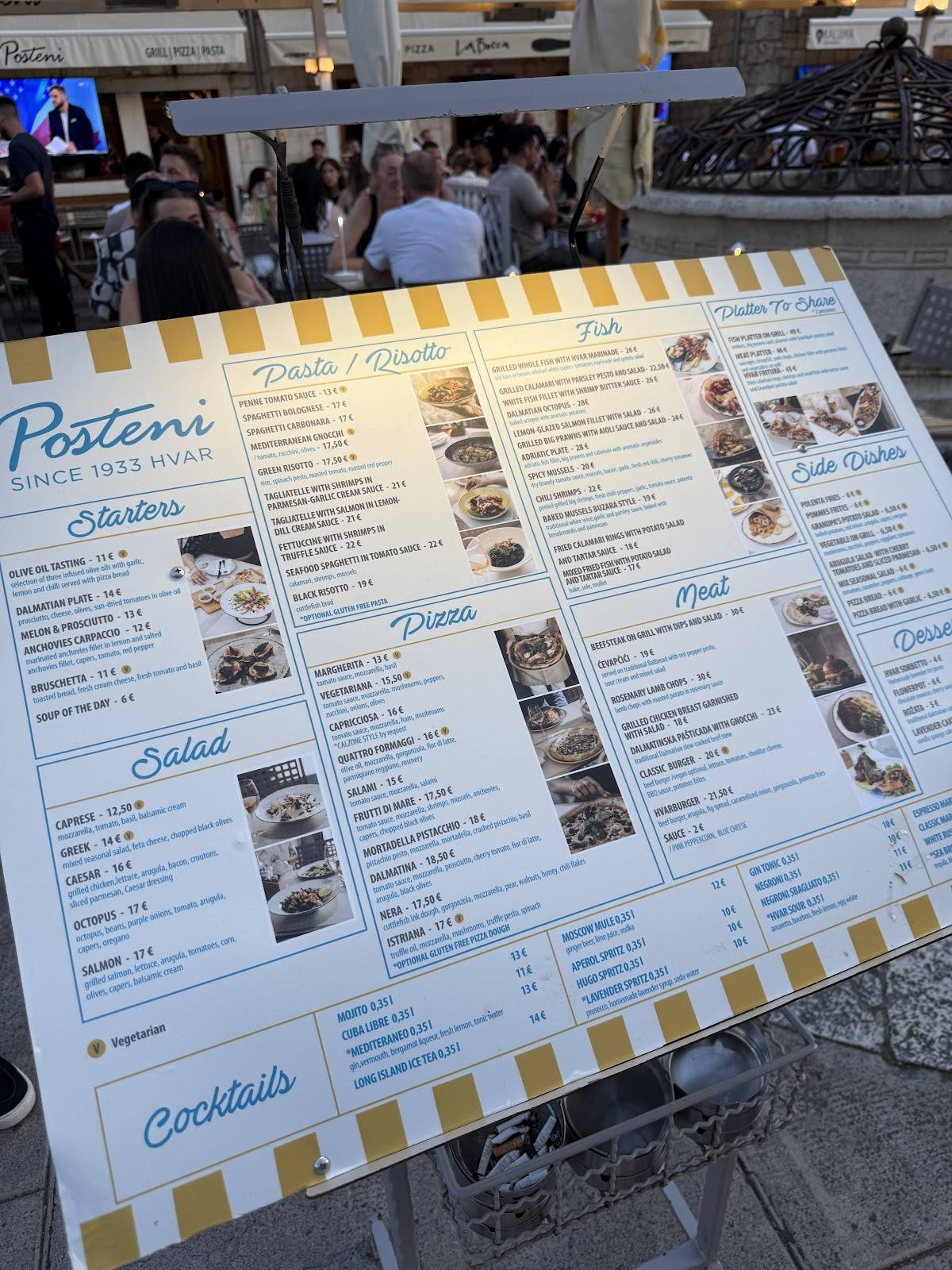 Pošteni Restaurant - Hvar меню