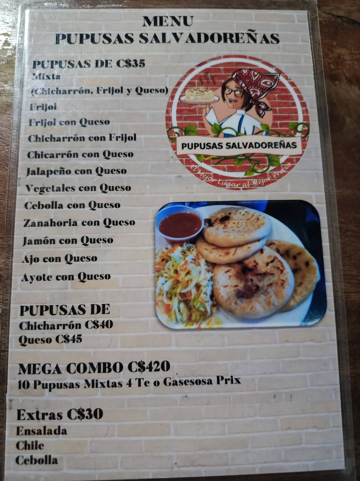 Pupusas Salvadoreñas Rivas меню