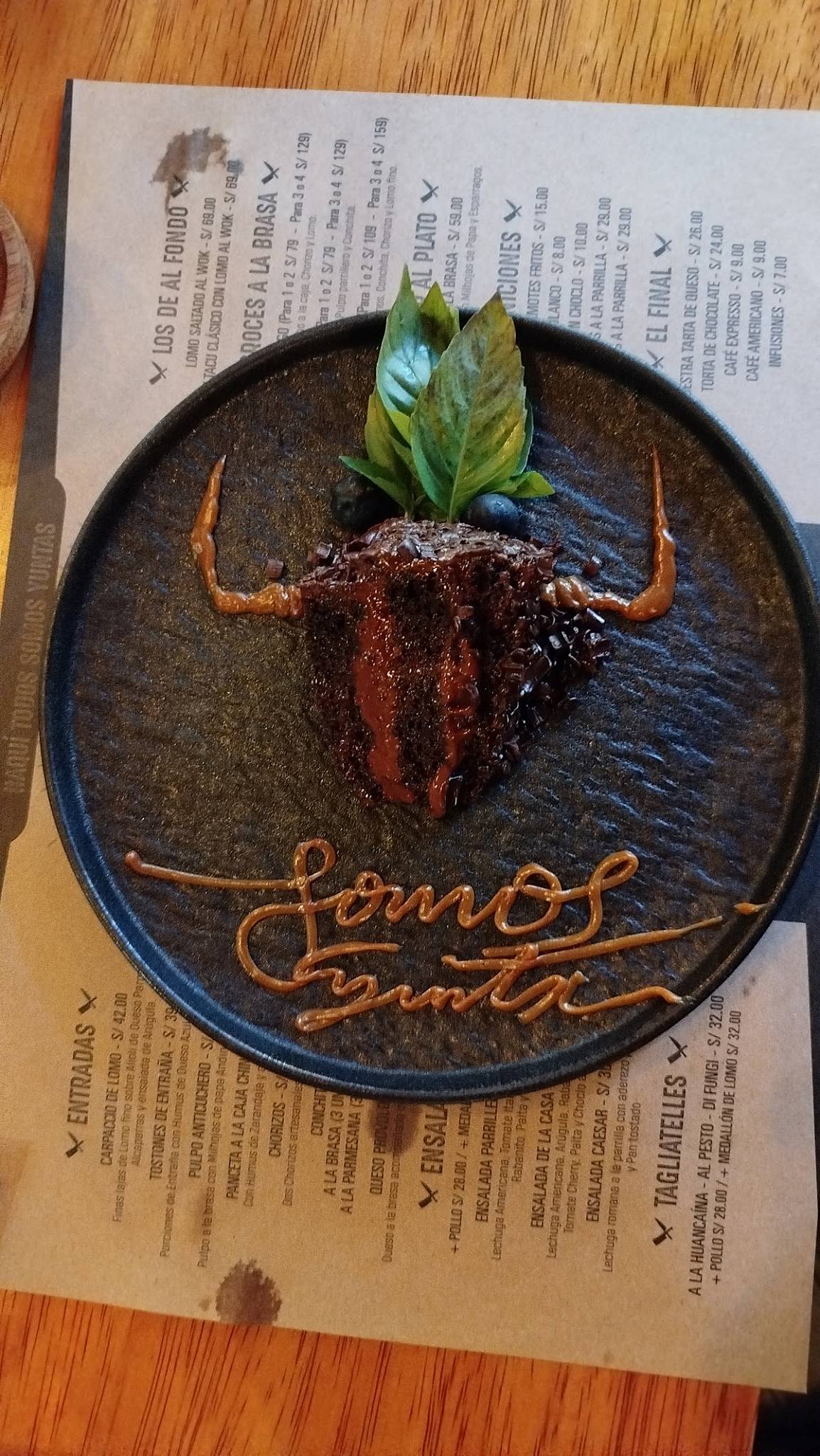 Restaurant Yunta меню