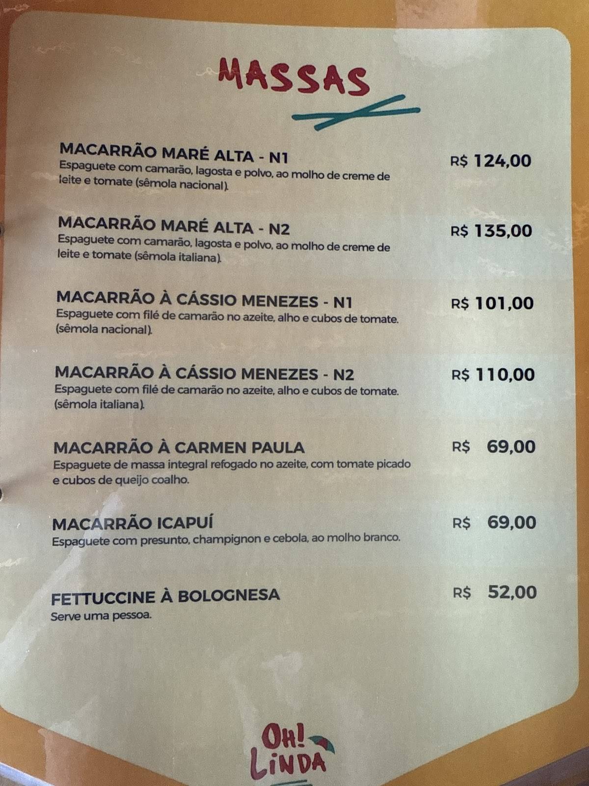 Restaurante Rengaio меню