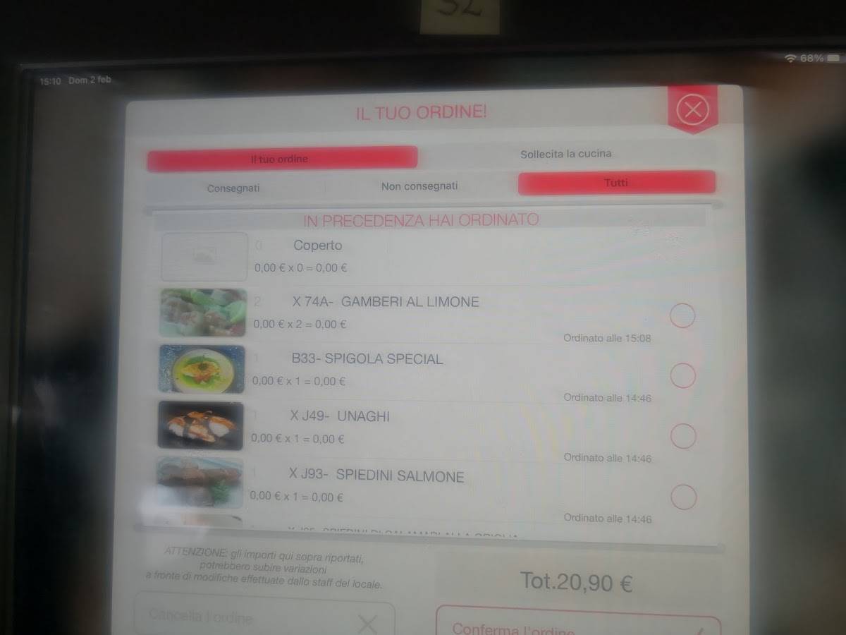 Ristorante Sole Cinese Giapponese меню
