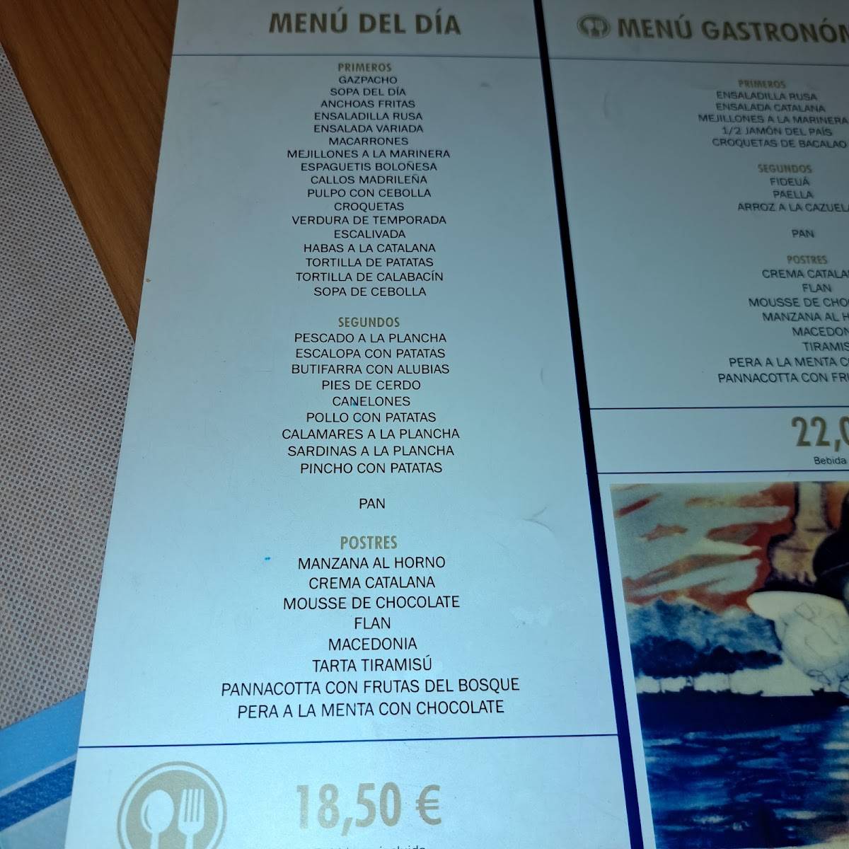 Restaurant Roc Fort меню