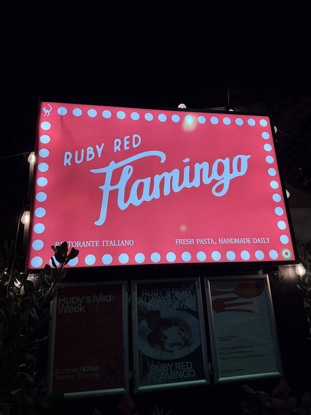 Ruby Red Flamingo меню