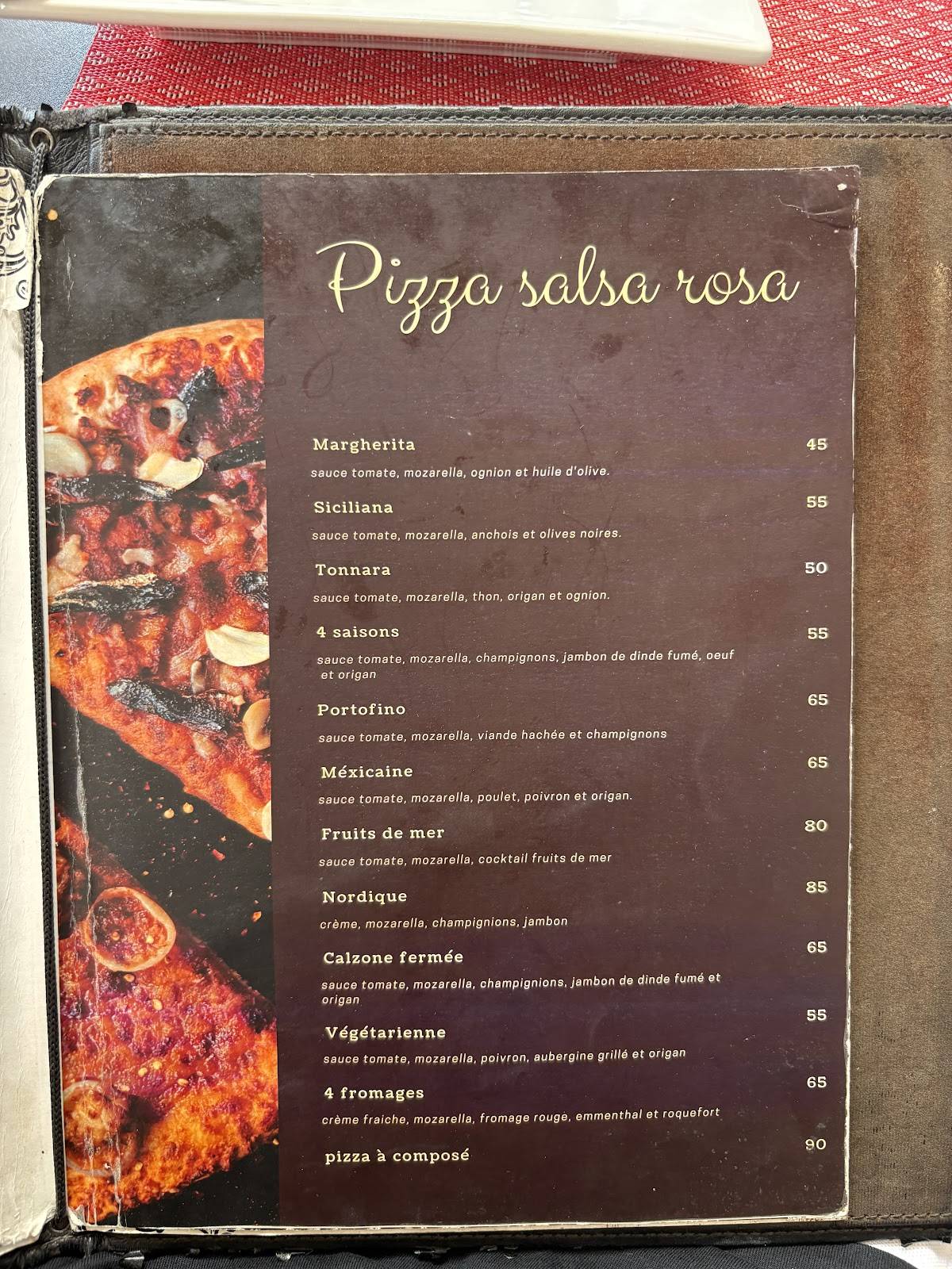 Restaurant Salsa Rosa меню