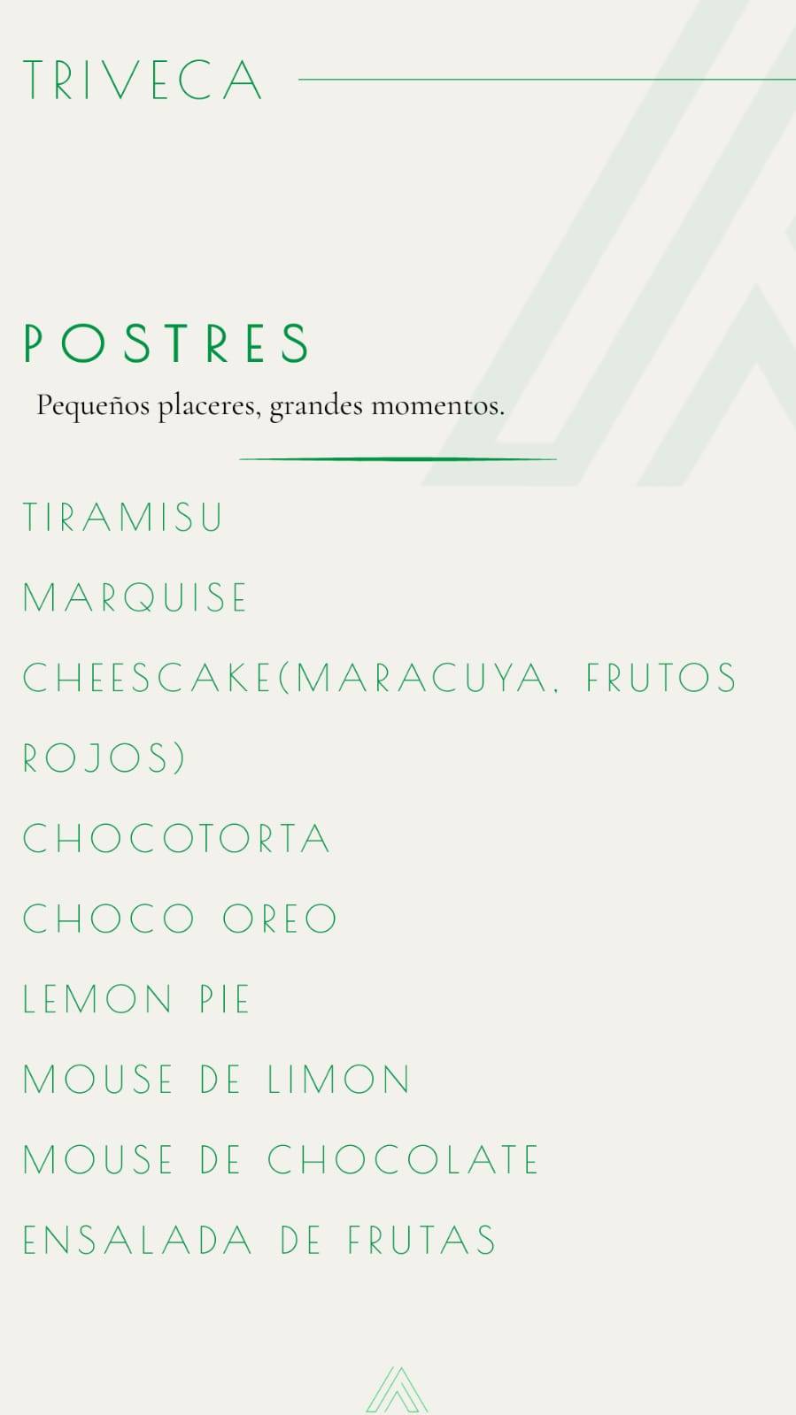 Triveca Rio Cuarto меню