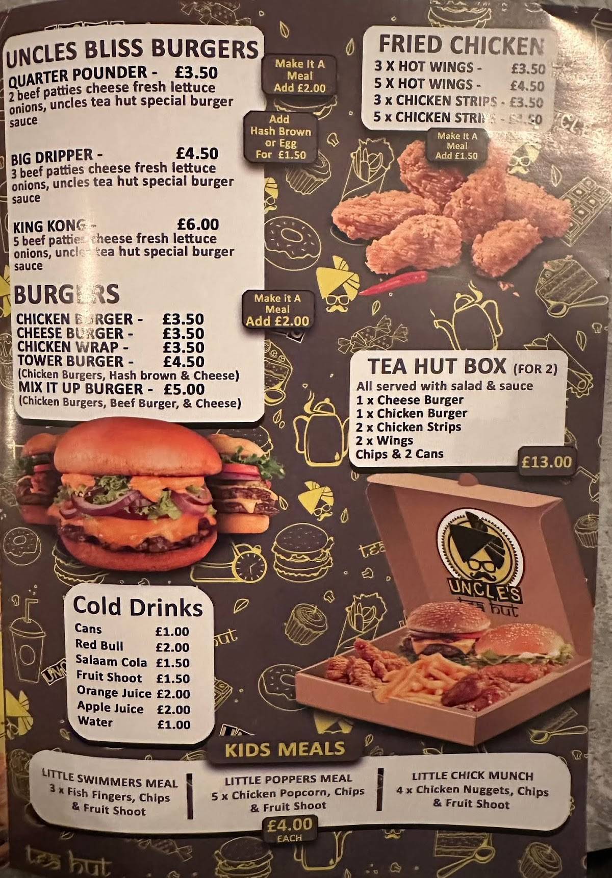 Uncles Tea Hut меню