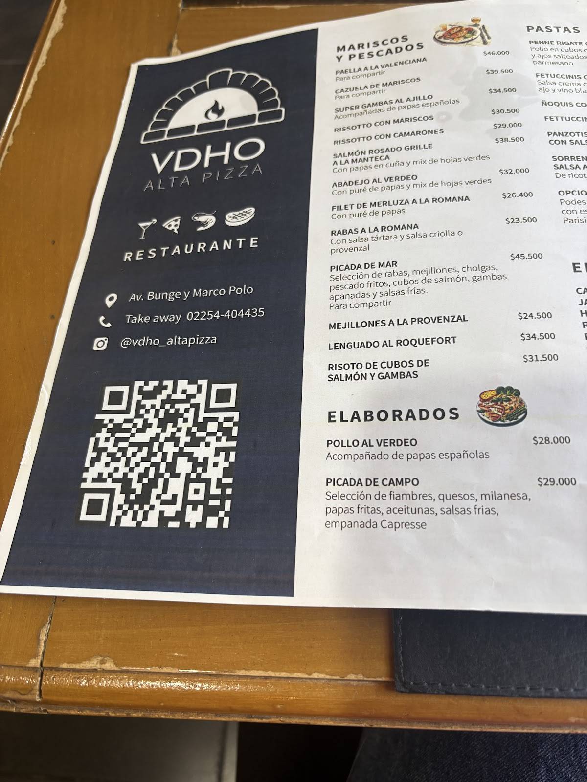 Vadinho меню
