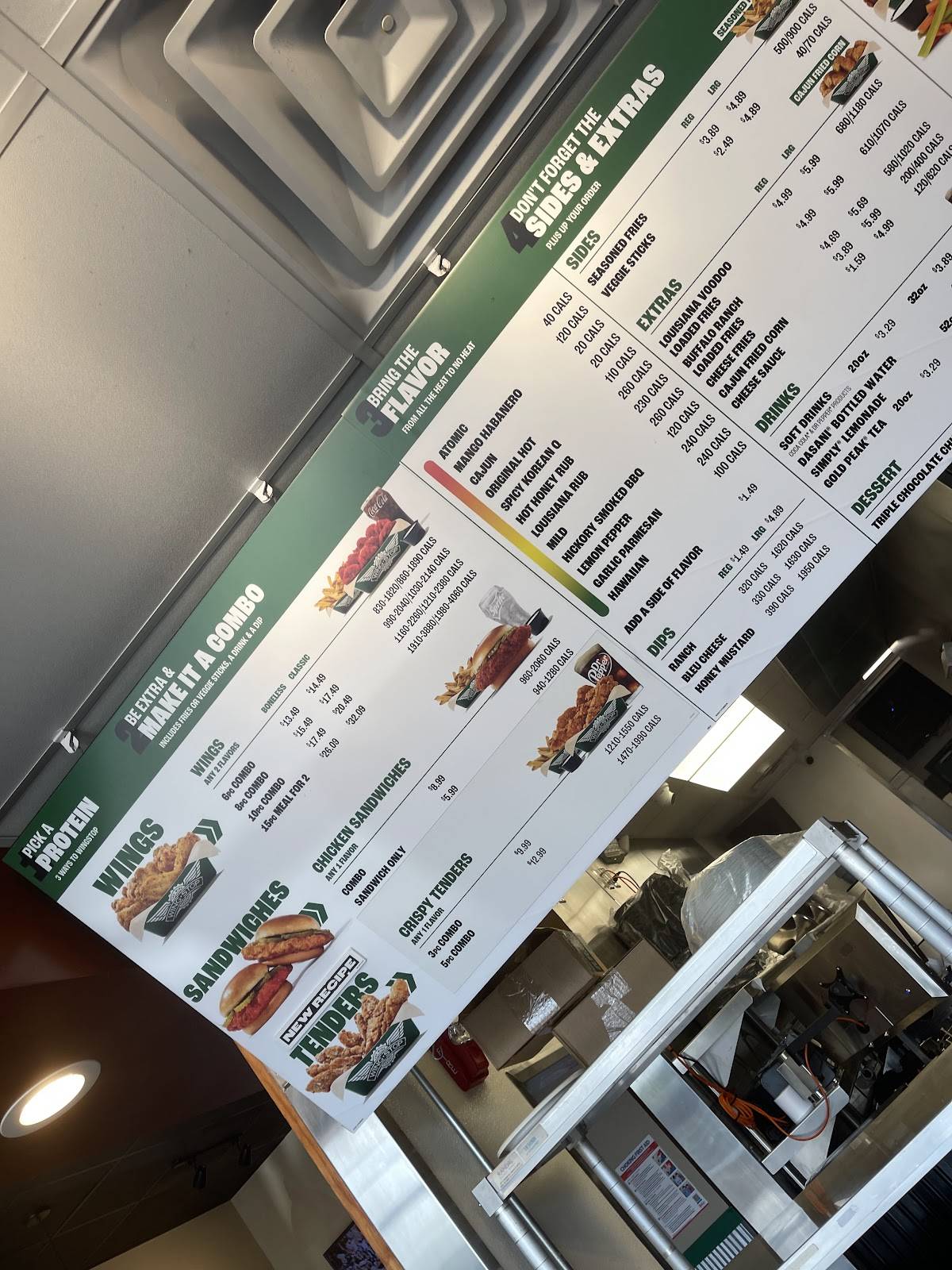 Wingstop меню