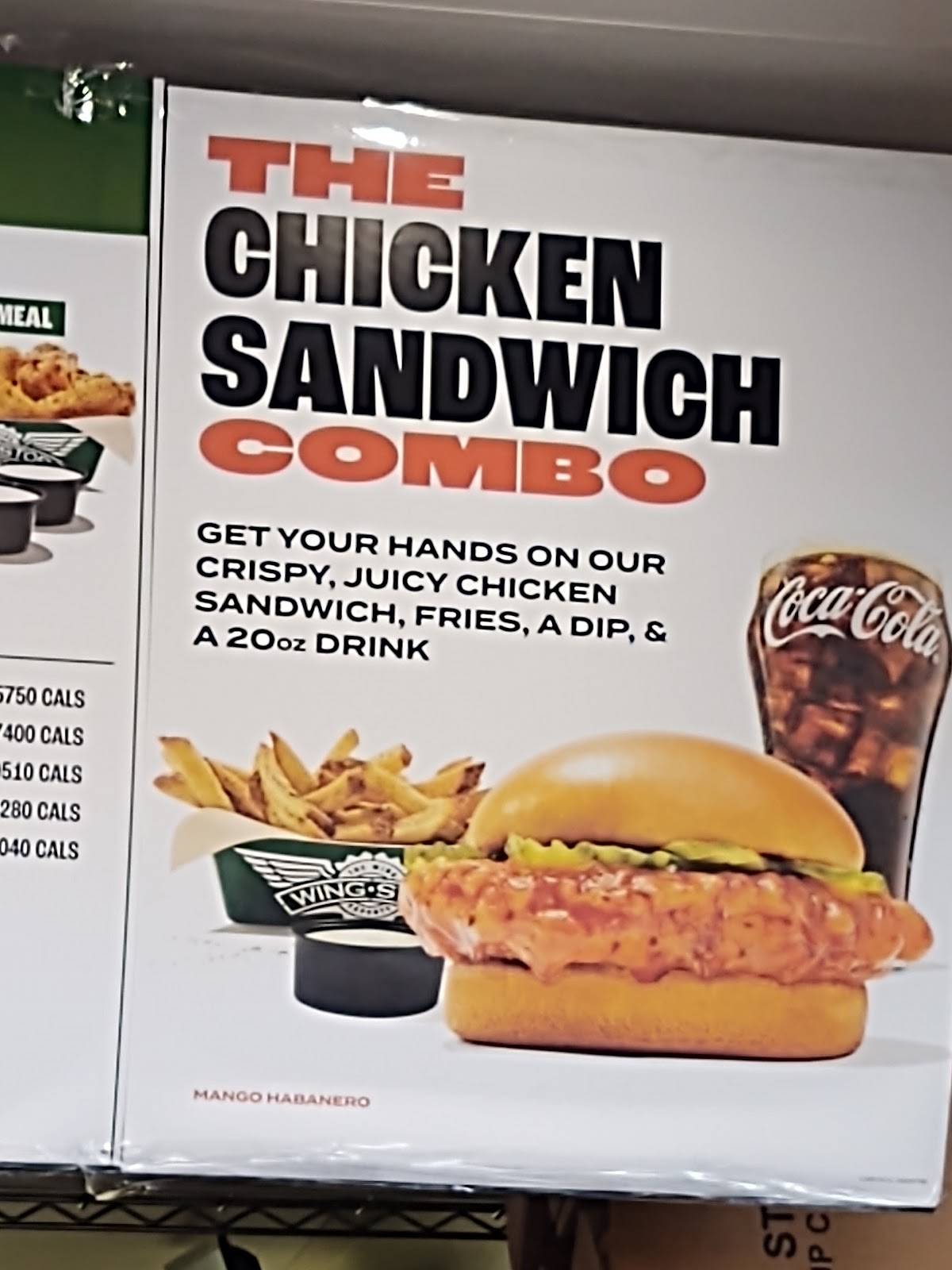 Wingstop меню