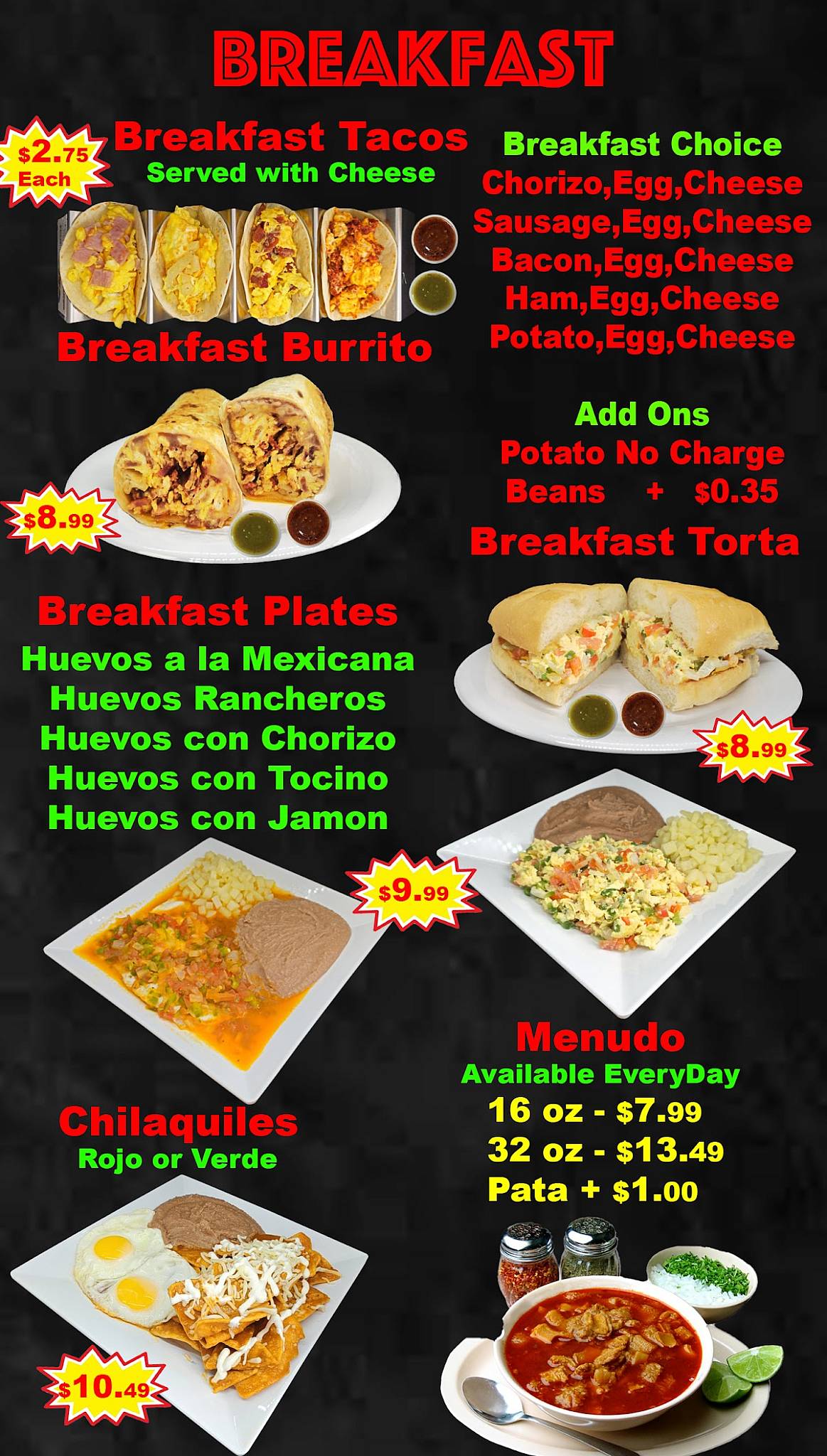 XPRESS TACOS меню