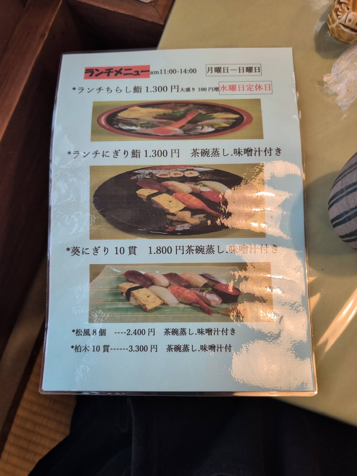 鮨ましこ меню