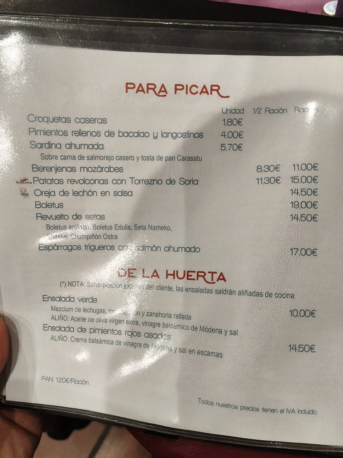 Restaurante DeCasa меню