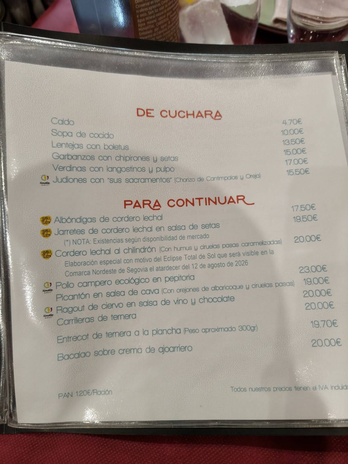 Restaurante DeCasa меню
