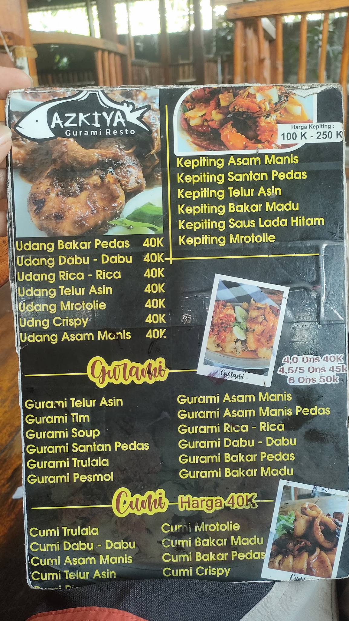 Resto Azkiya меню