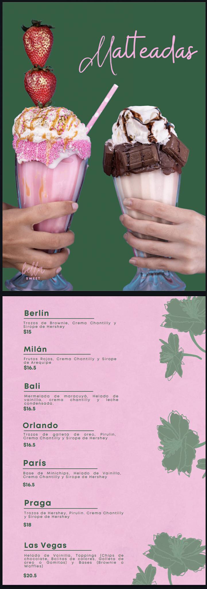 Bella Sweet меню