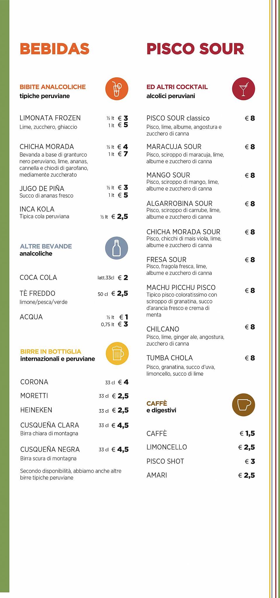 Ristorante Mi Rico Perù меню