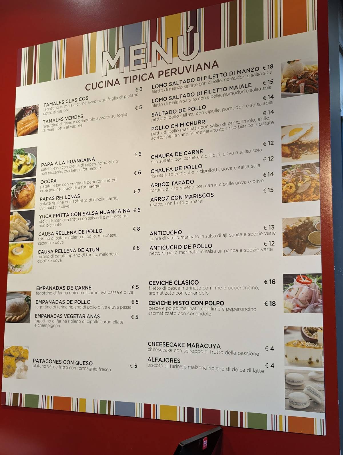 Ristorante Mi Rico Perù меню