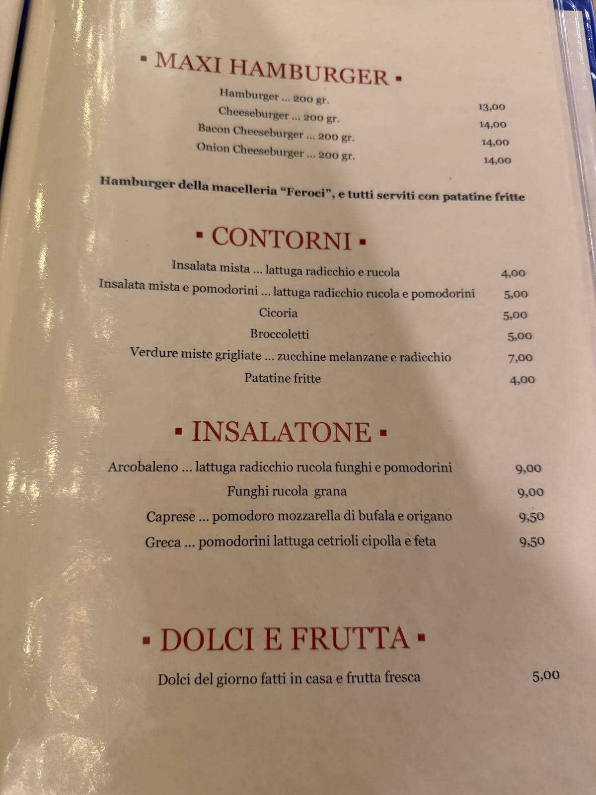 Ristorante Nicò меню