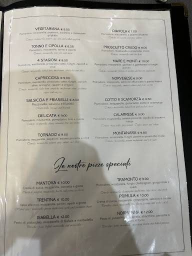 Ristorante Pizzeria Visconti меню