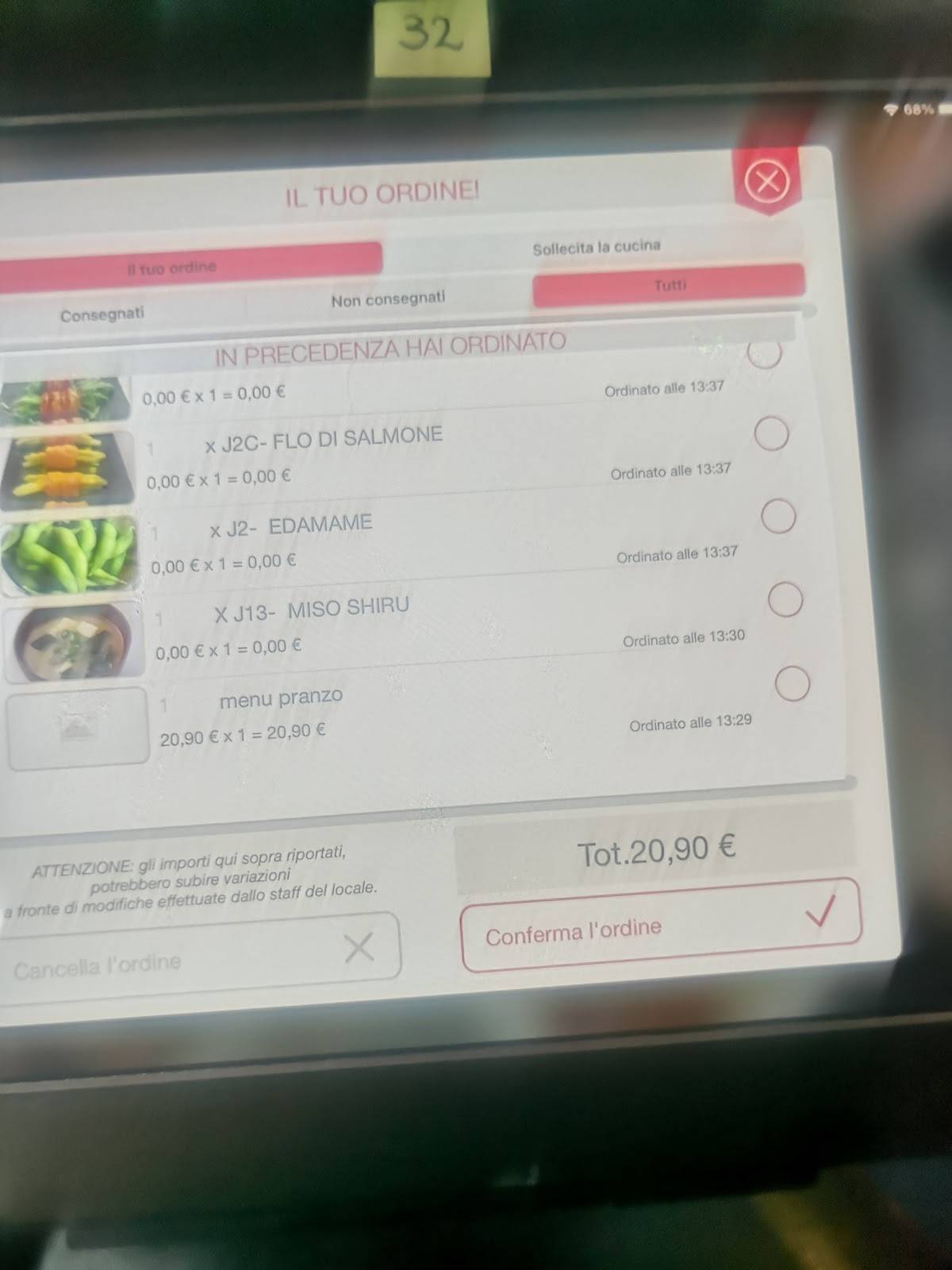 Ristorante Sole Cinese Giapponese меню