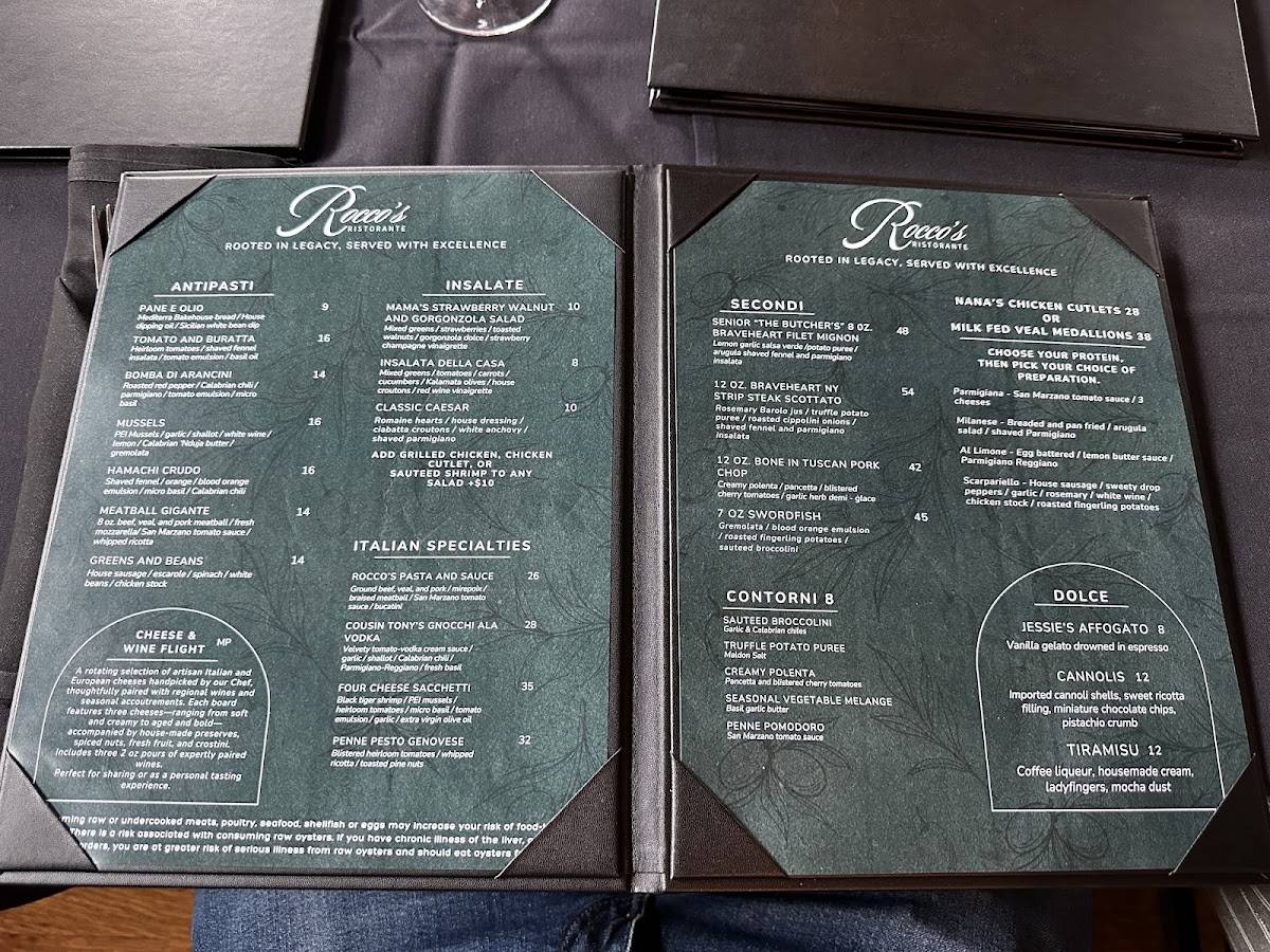 Rocco's Ristorante меню