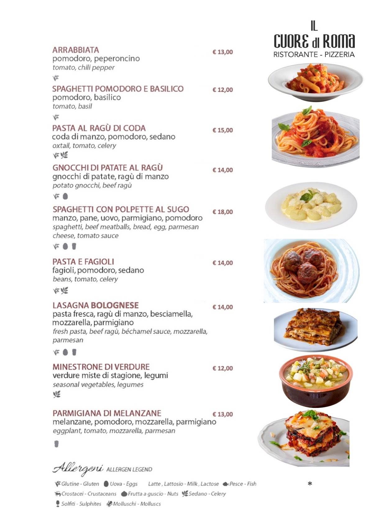 IL CUORE di Roma меню