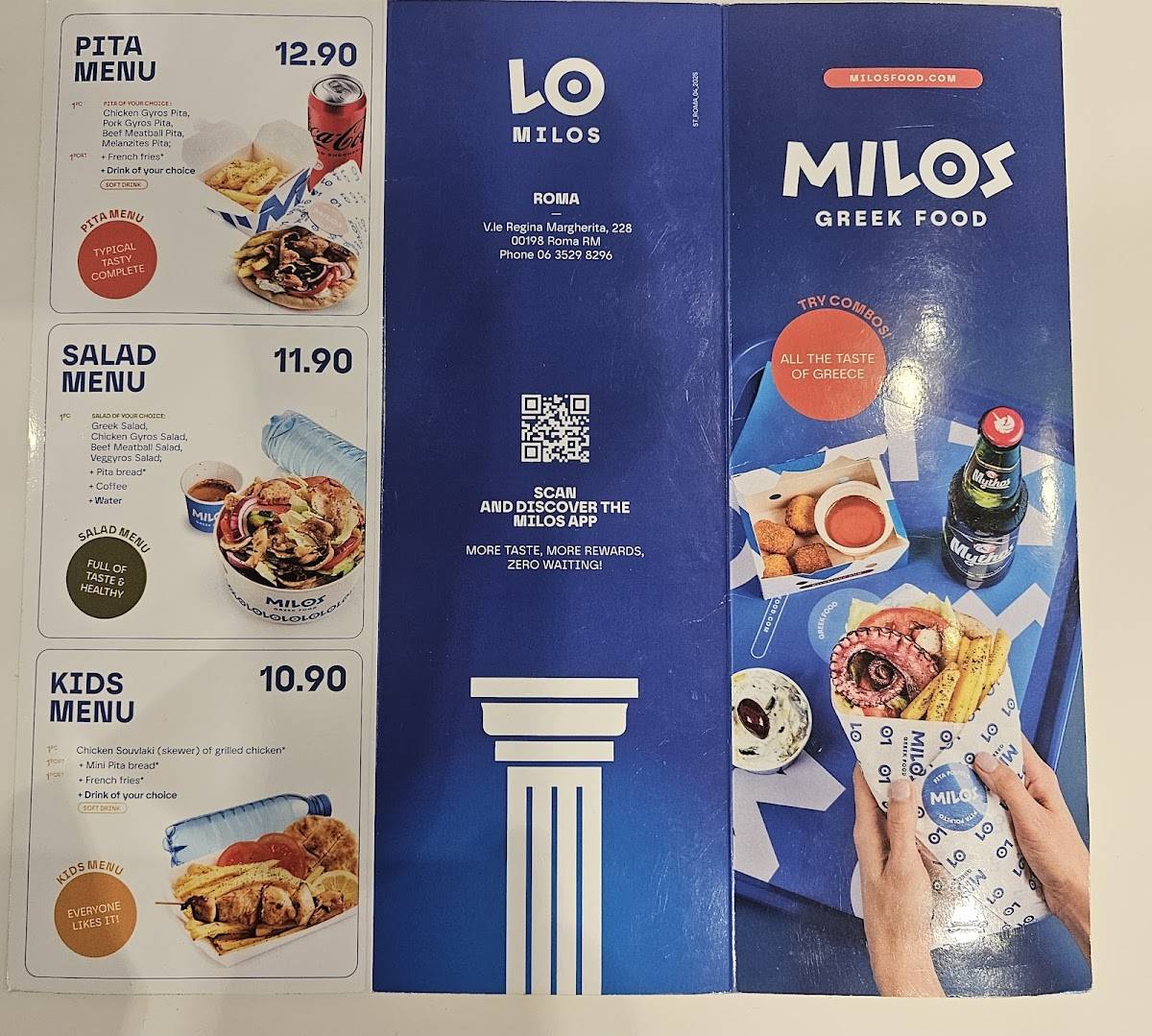 Milos Greek Food - Regina Margherita меню