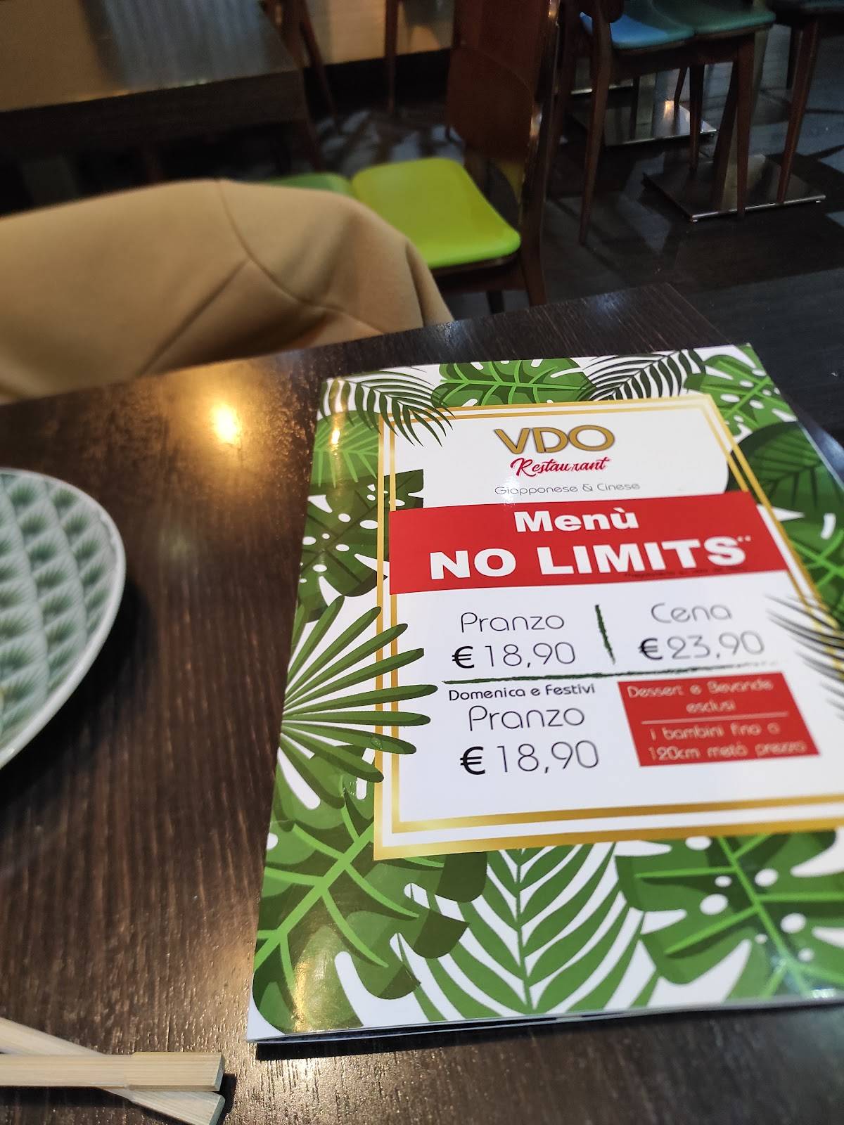 Vento d"Oriente - VDO Restaurant 东风大酒店 меню