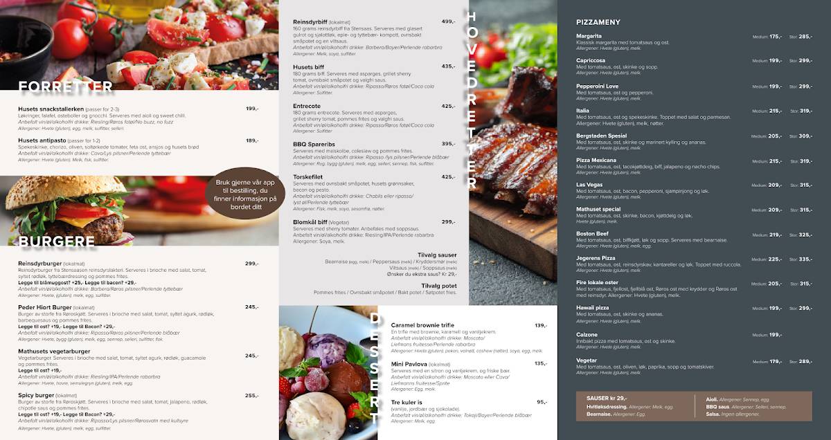 Peder Hiort Mathus меню
