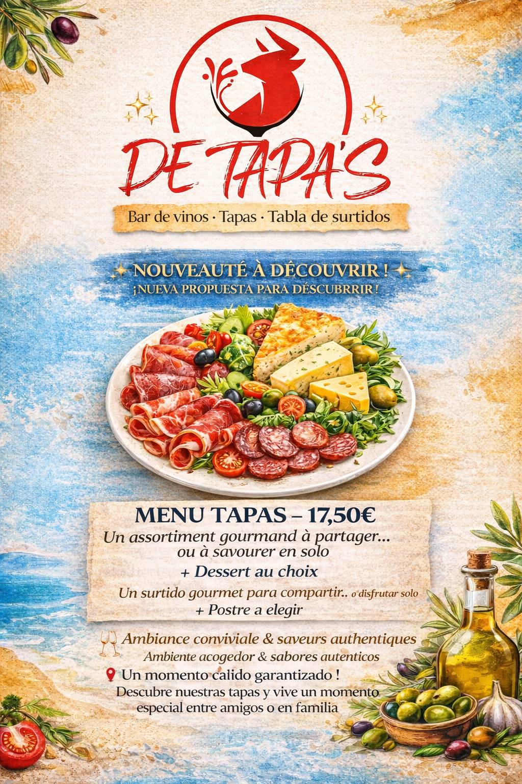 DE TAPA'S BAR меню