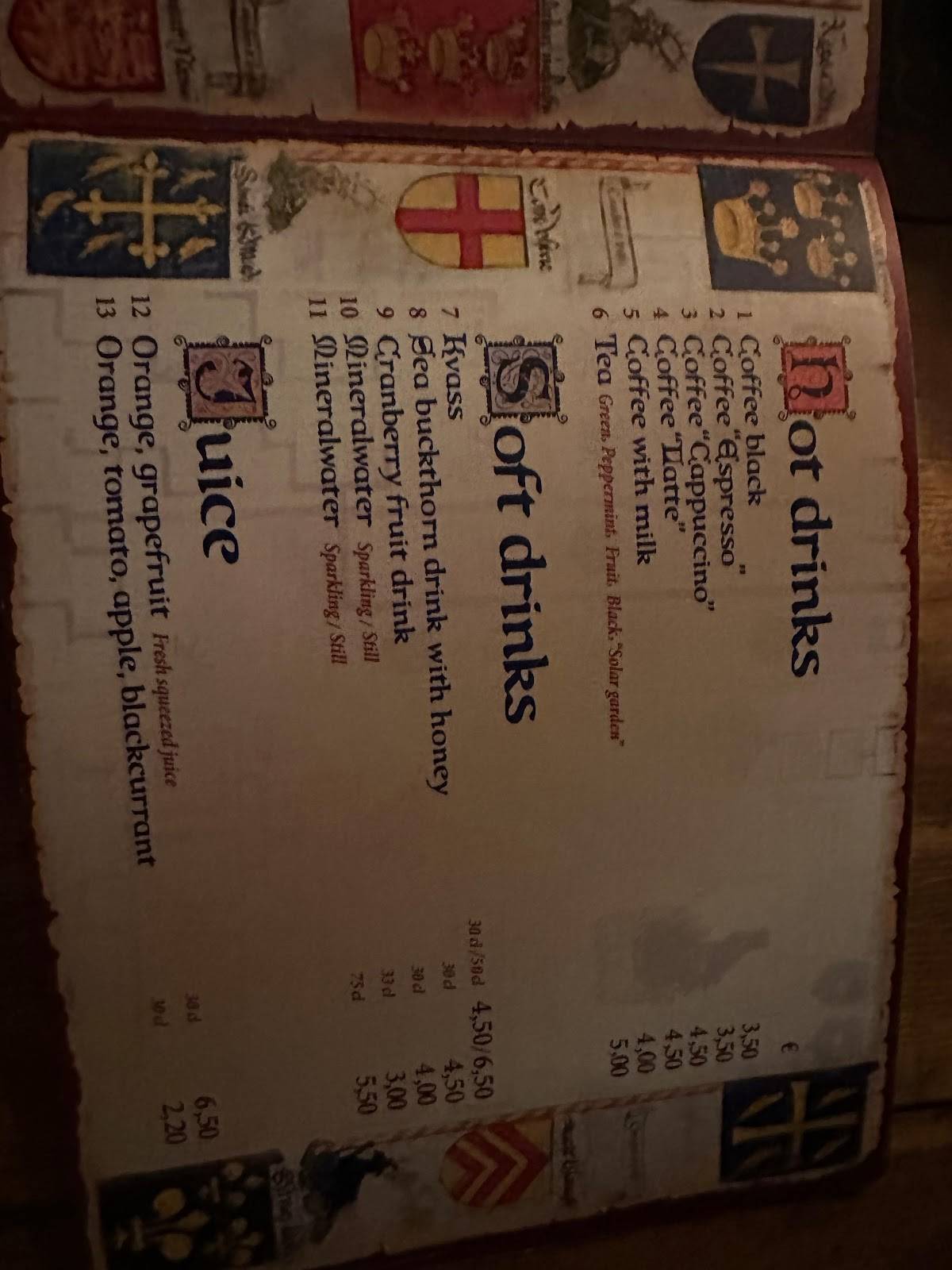 Rozengrals меню